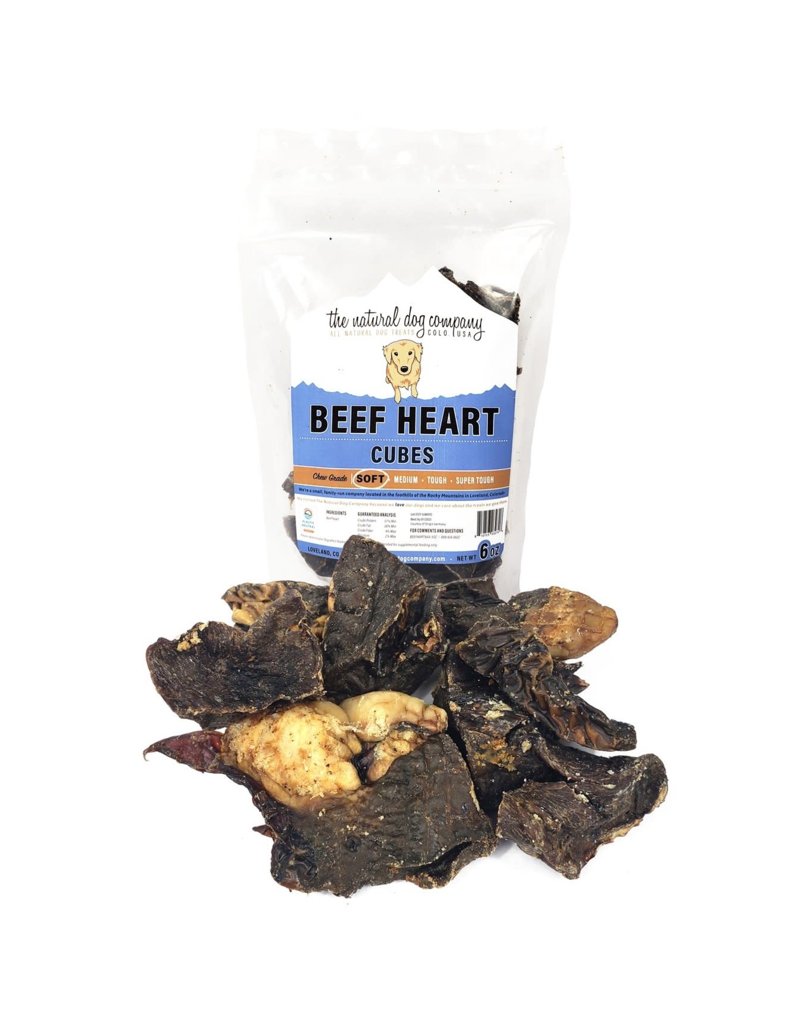 The Natural Dog Company Beef Heart Cubes - 6 oz