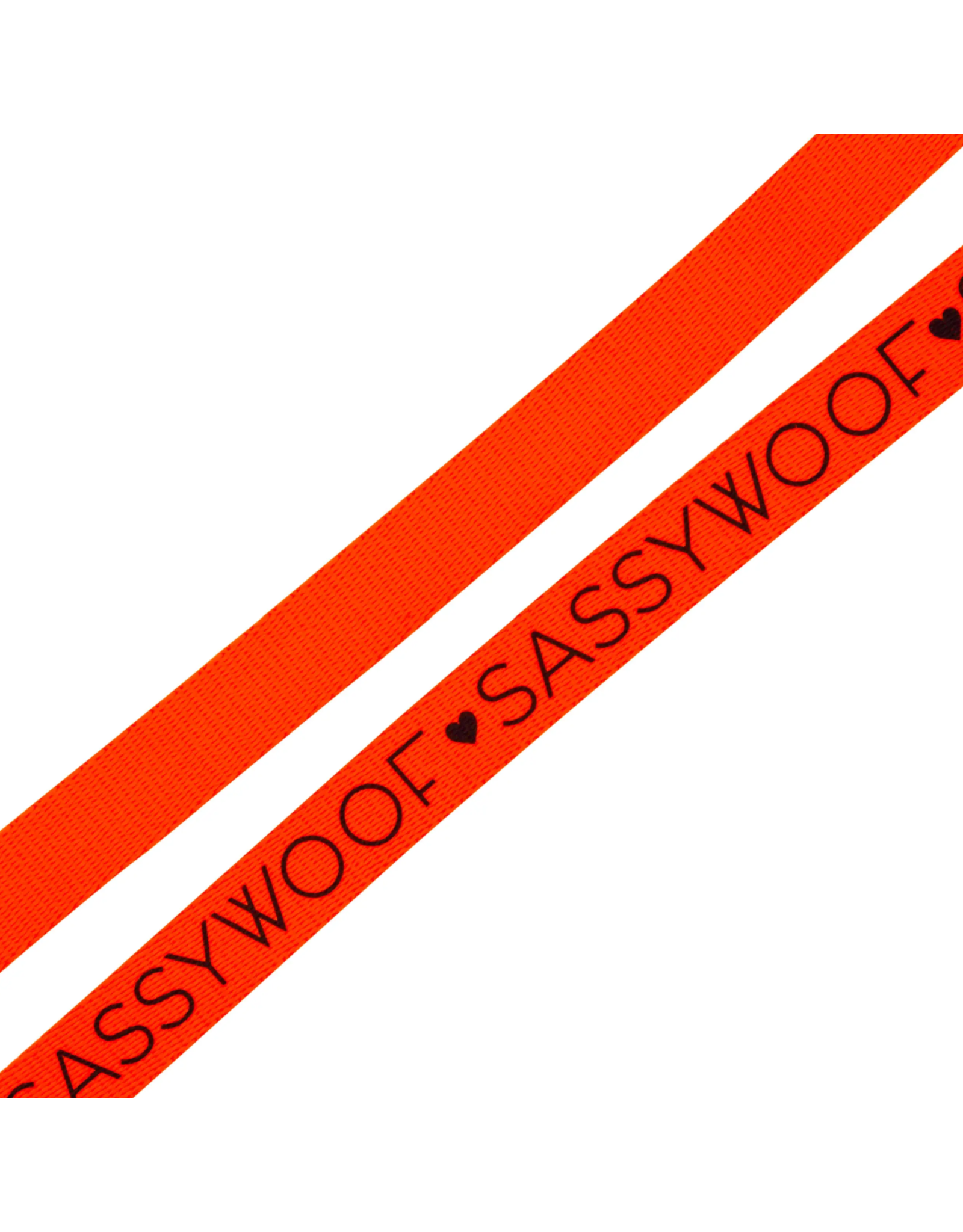 Sassy Woof 'Neon Orange' Dog Fabric Leash