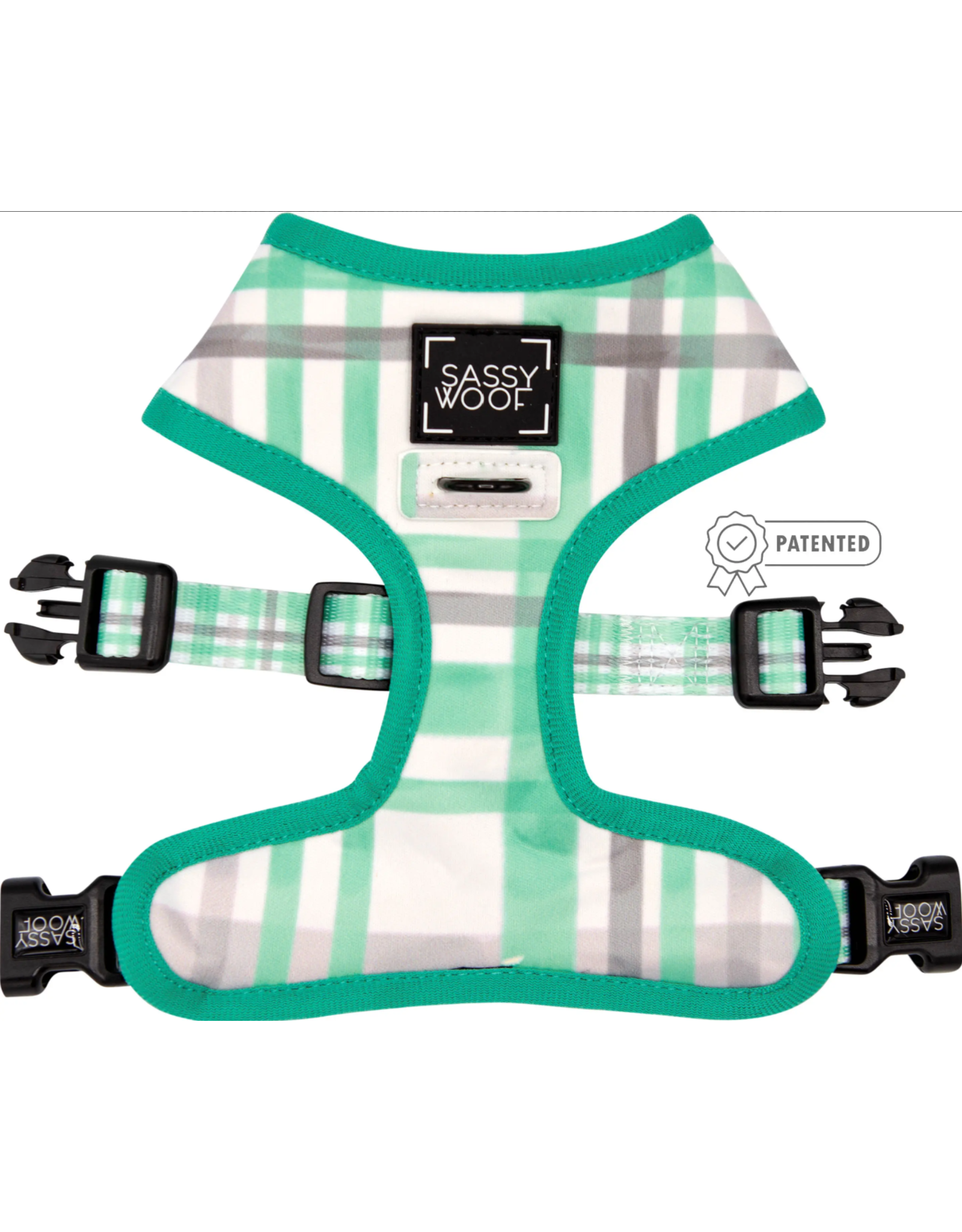 Sassy Woof 'Wag Your Teal' Reversible Dog Harness
