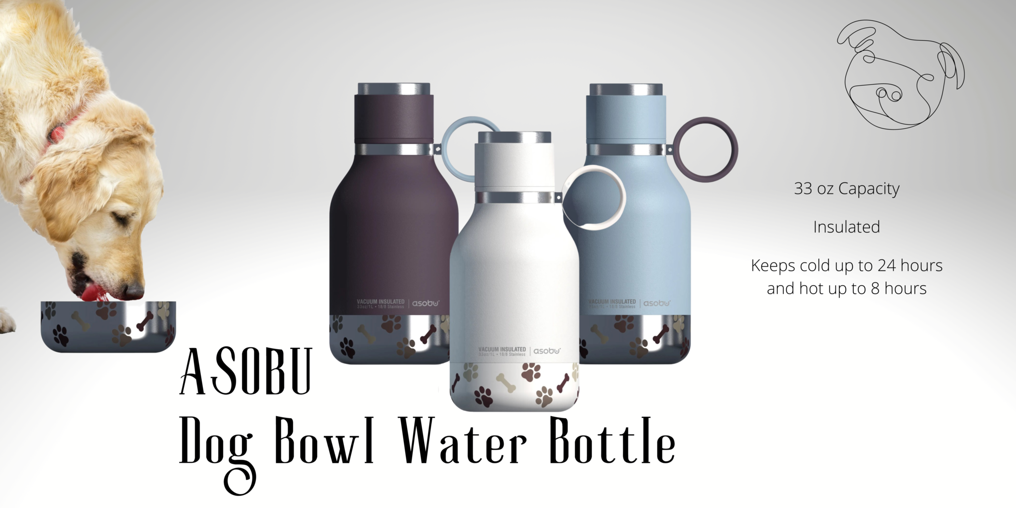 Asobu Dog Bowl Water Bottle