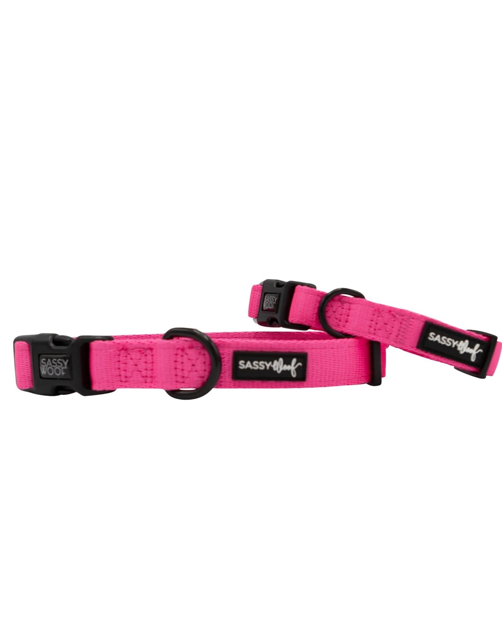 Sassy Woof 'Neon Pink' Dog Collar