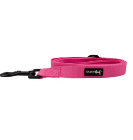 Sassy Woof 'Neon Pink' Dog Fabric Leash