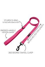 Sassy Woof 'Neon Pink' Dog Fabric Leash