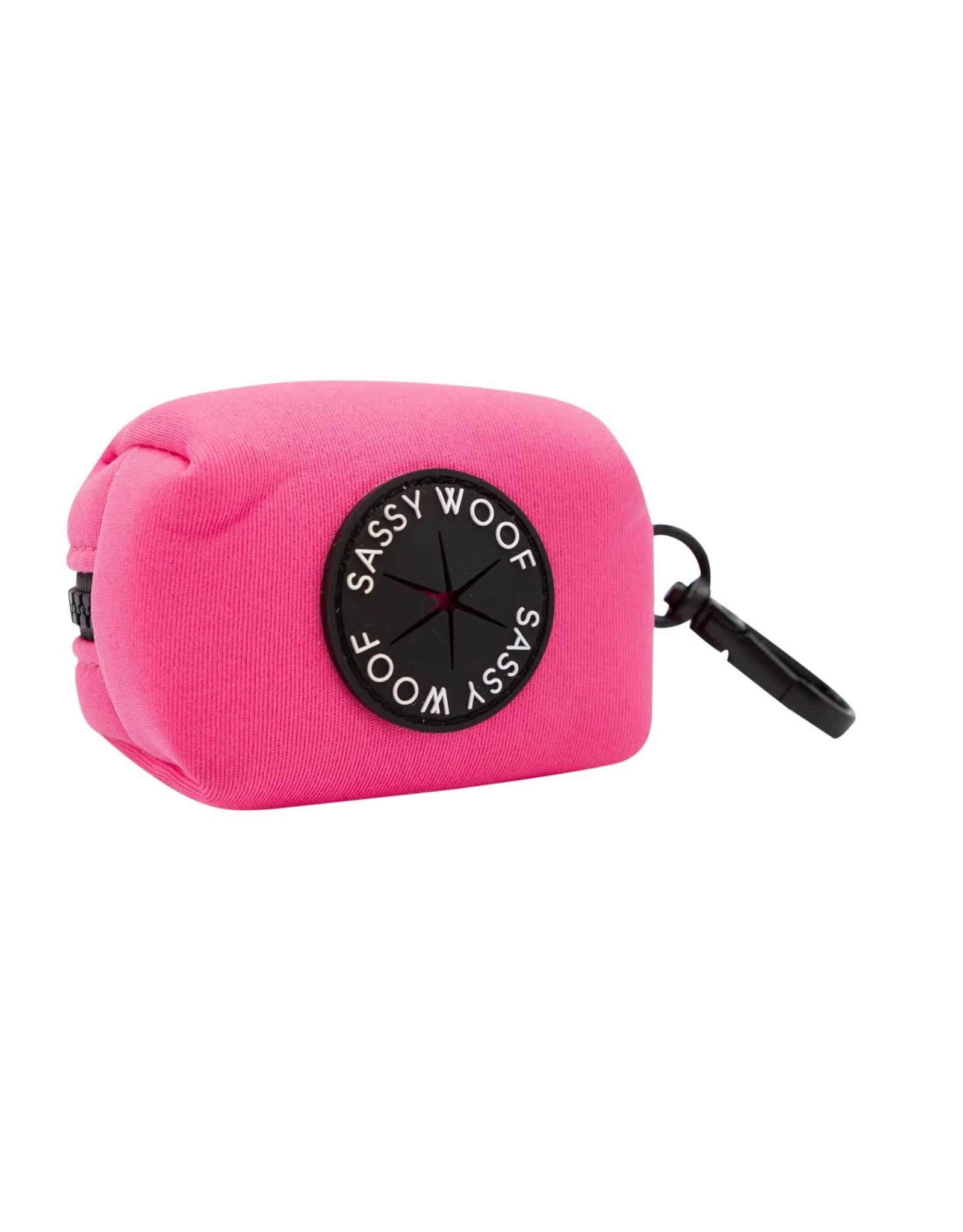 Sassy Woof 'Neon Pink' Dog Waste Bag Holder