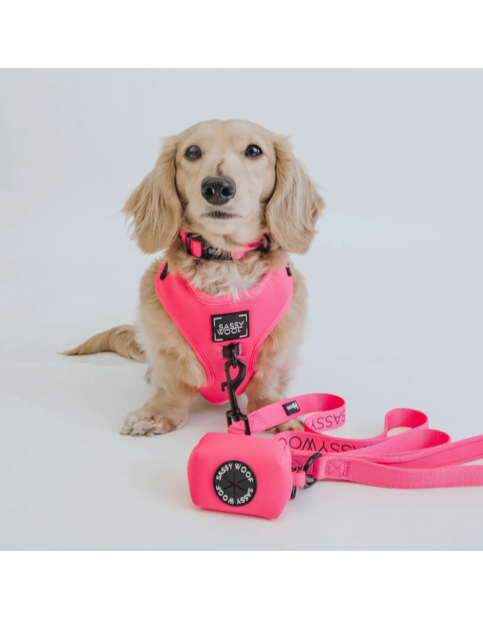 Sassy Woof 'Neon Pink' Dog Waste Bag Holder