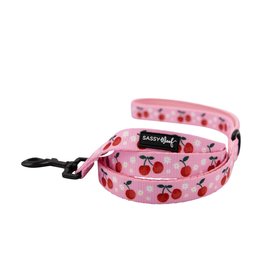 Sassy Woof 'Mon Cherry' Dog Fabric Leash