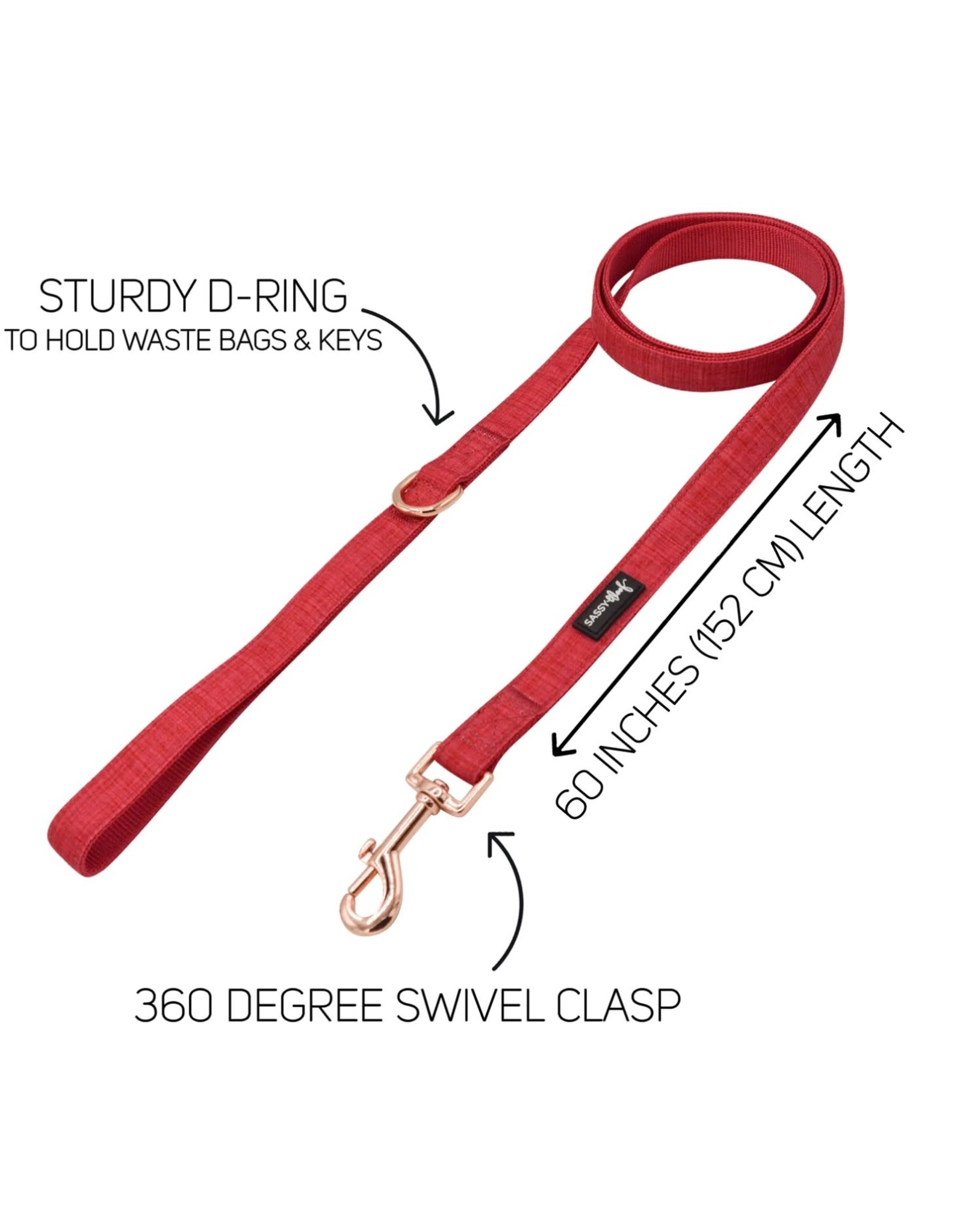 Sassy Woof 'Merlot' Dog Fabric Leash