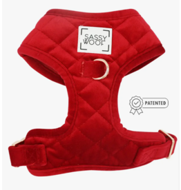 Sassy Woof Dog Adjustable Harness - Red Velvet