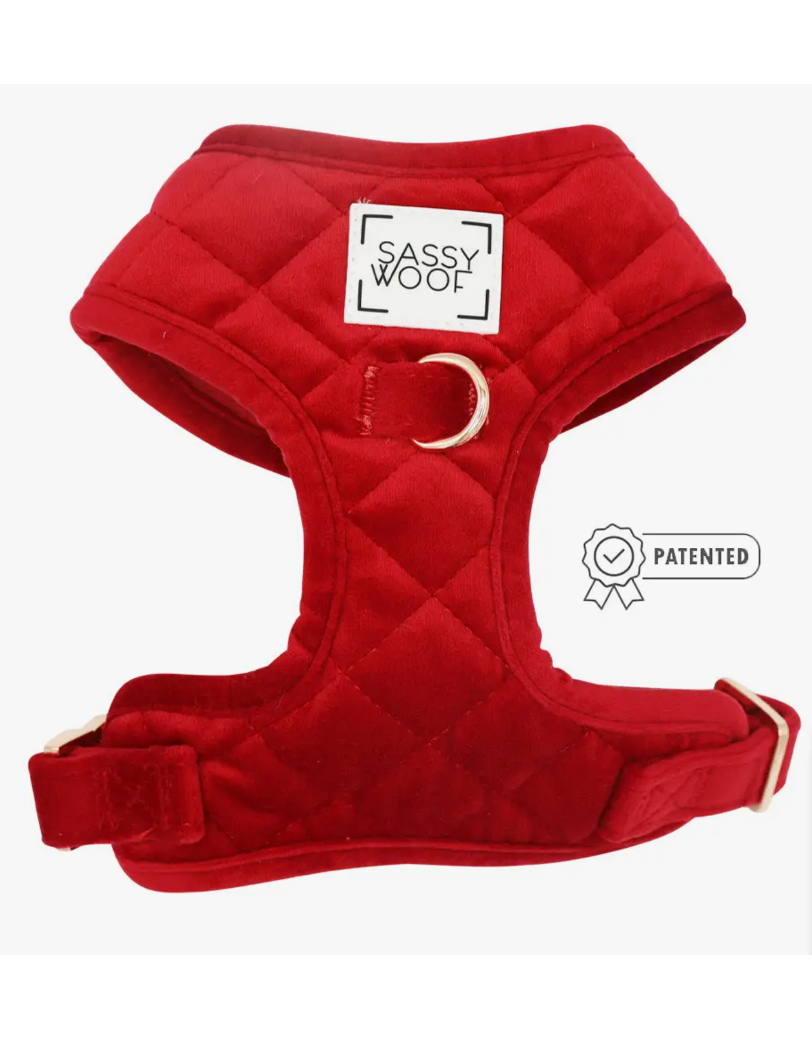 Sassy Woof Dog Adjustable Harness - Red Velvet