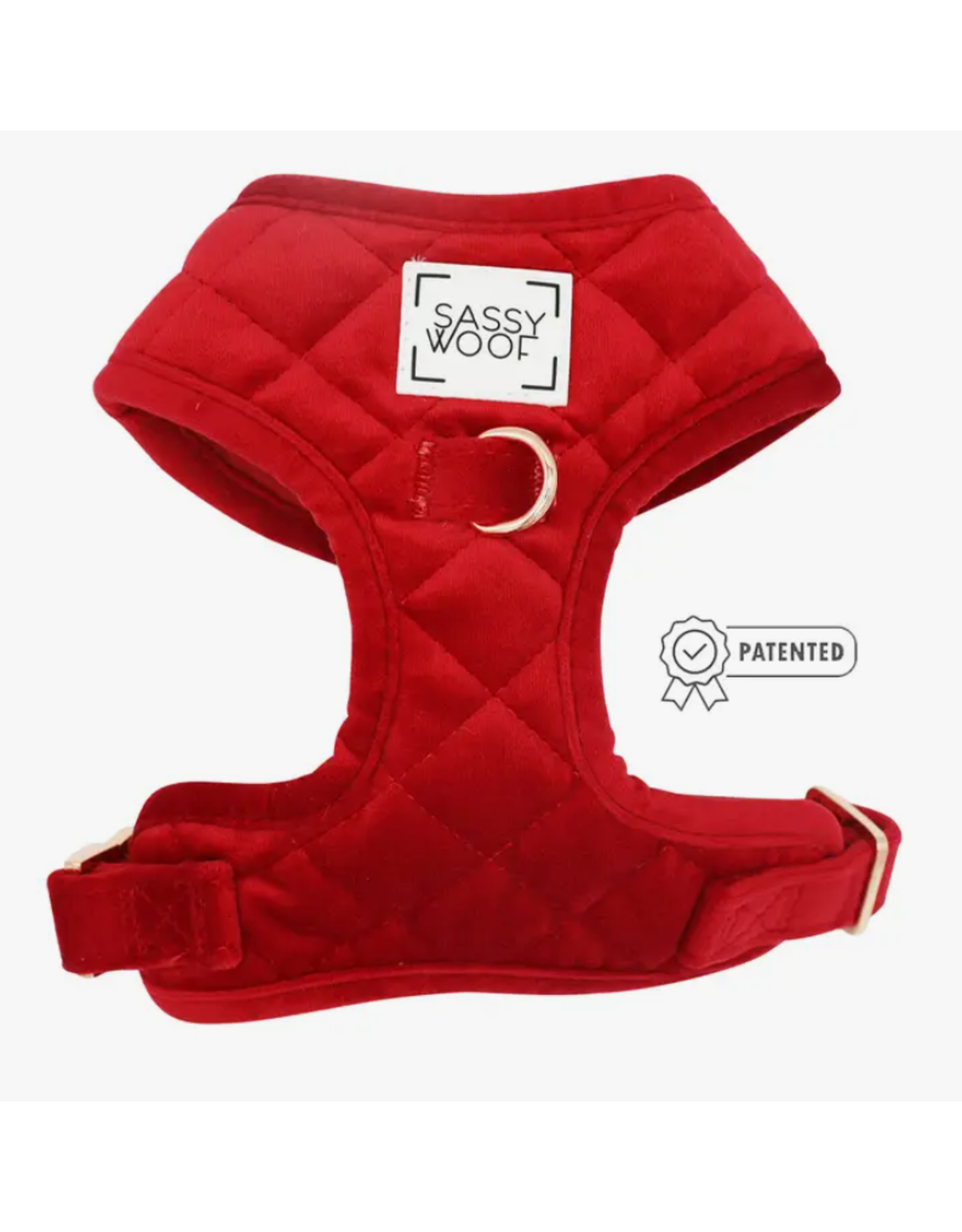 Sassy Woof Dog Adjustable Harness - Red Velvet