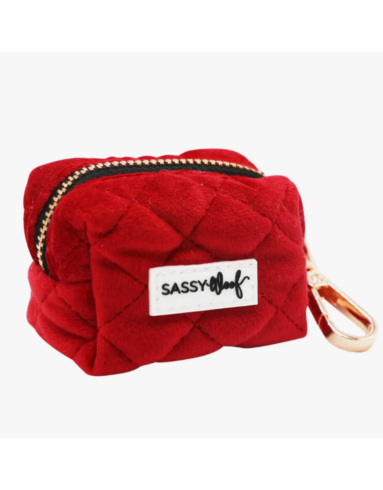 Sassy Woof Dog Waste Bag Holder - Red Velvet