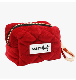 Sassy Woof Dog Waste Bag Holder - Red Velvet