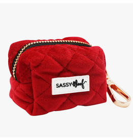 Sassy Woof 'Red Velvet' Dog Waste Bag Holder