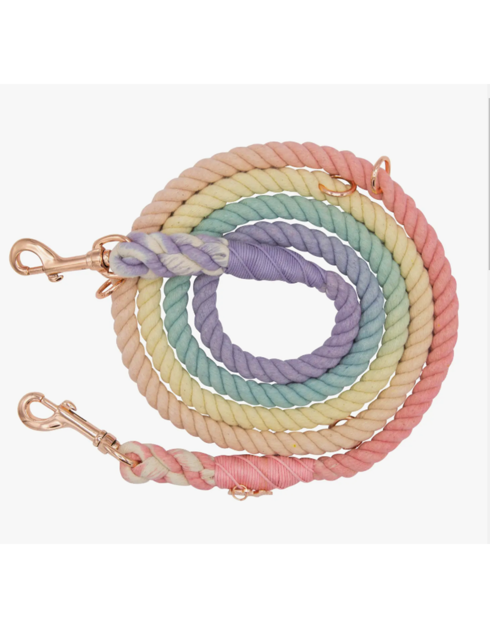 Sassy Woof Hands-Free Dog Rope Leash - Rainbow Bright