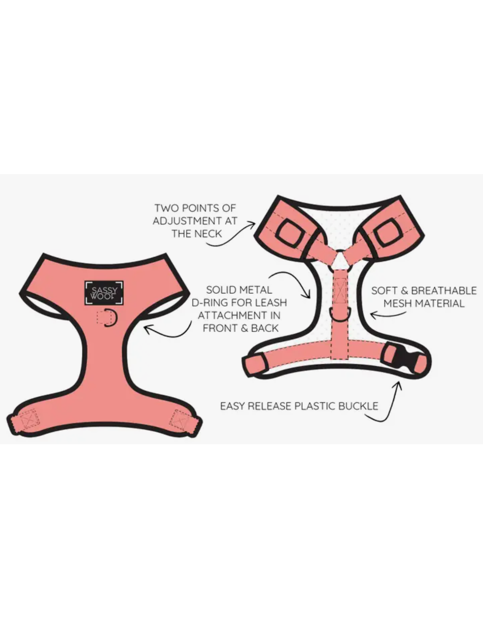 Sassy Woof 'Foxy' Dog Adjustable Harness