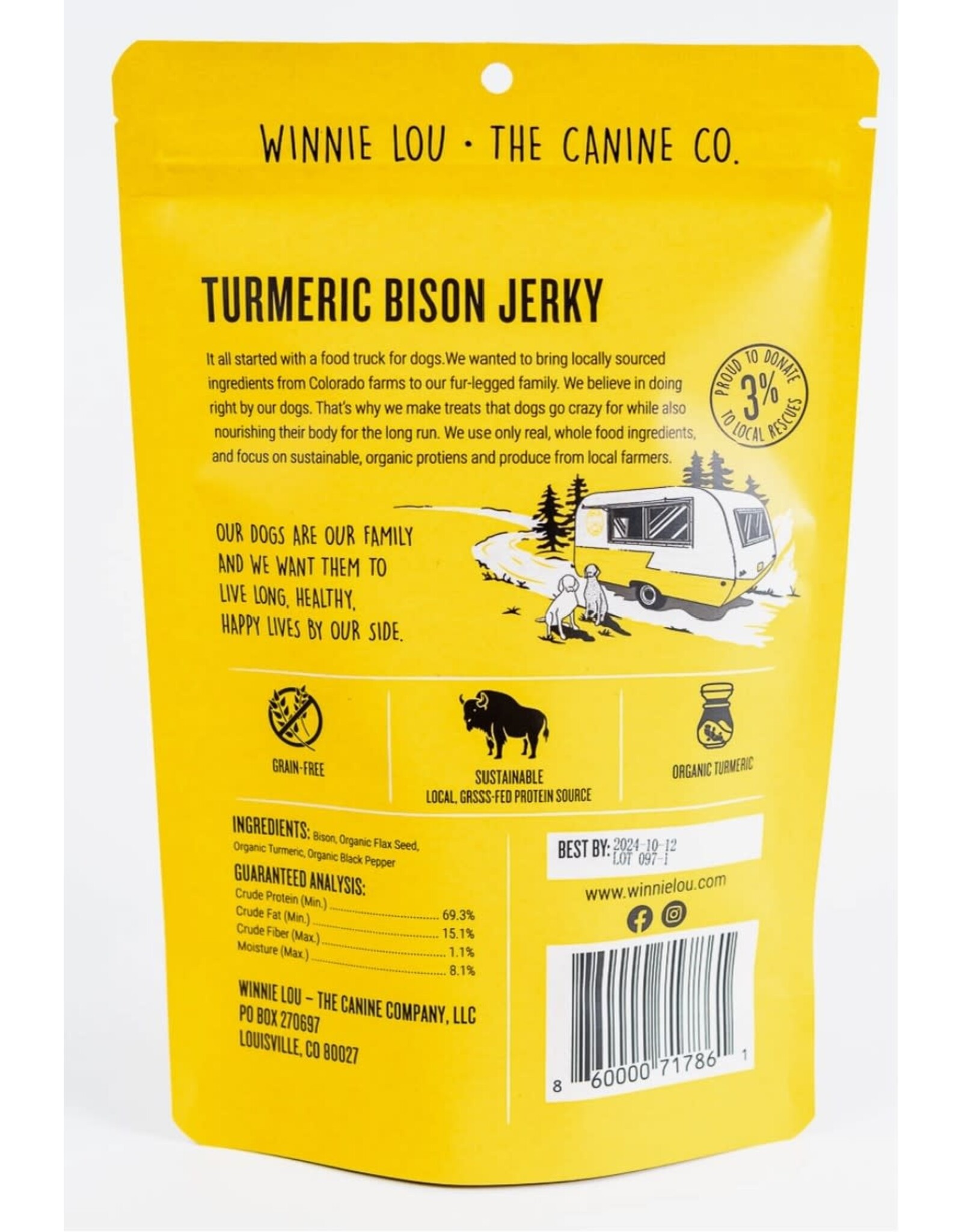 Winnie Lou - The Canine Co. Turmeric Bison Jerky