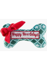 Haute Diggity Dog Green Stars - Happy Howlidays Puppermint Bones Christmas Dog Toys