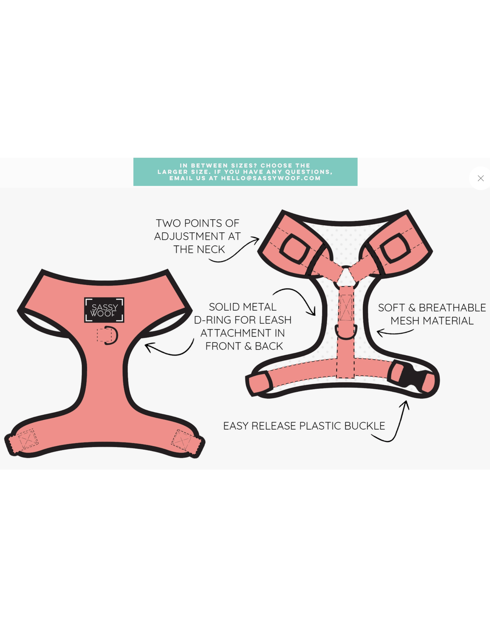 Sassy Woof 'Pinot' Dog Adjustable Harness