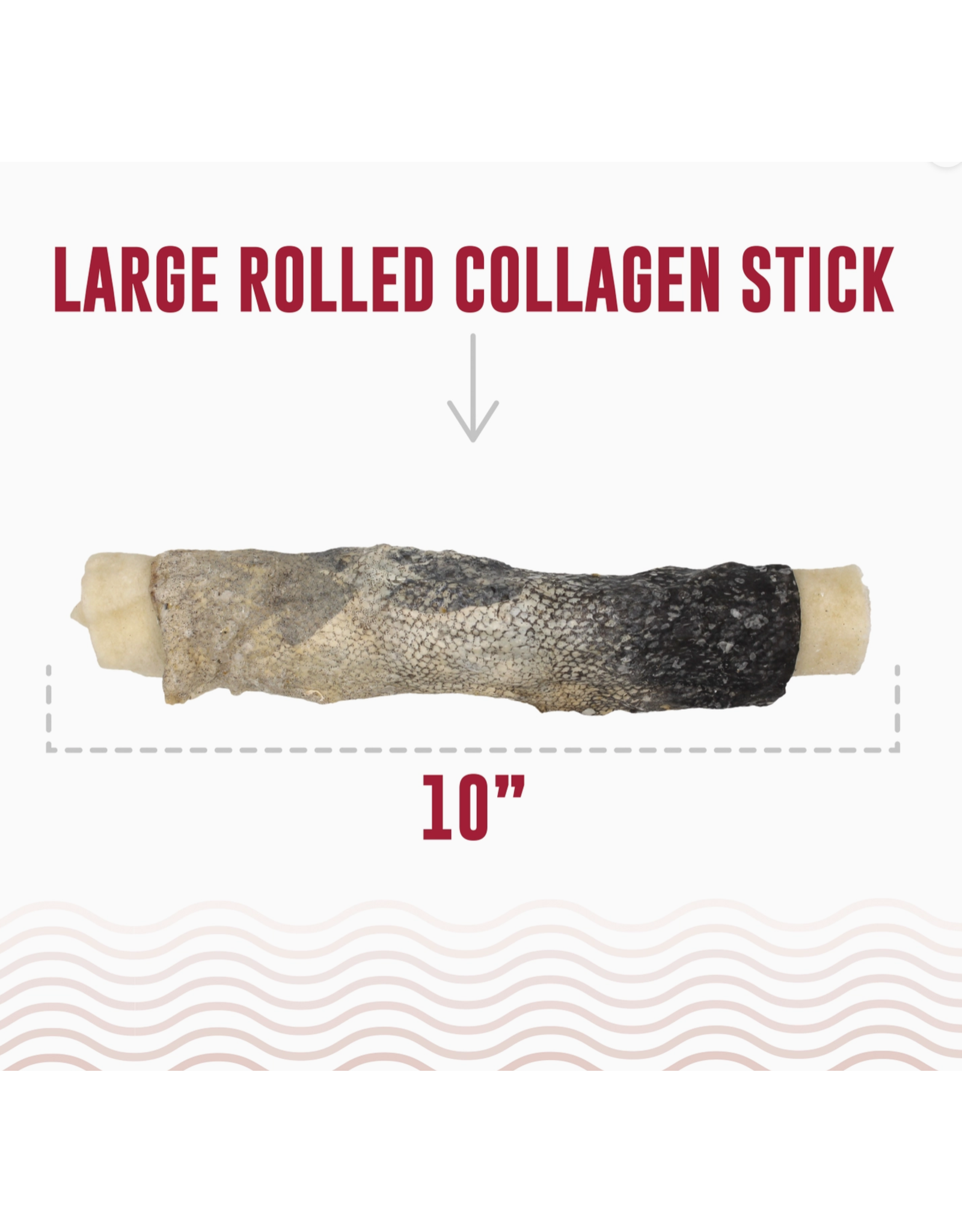 Icelandic+ Icelandic+ Beef Collagen Rolled Stick Cod Skin 8" Dog Treat