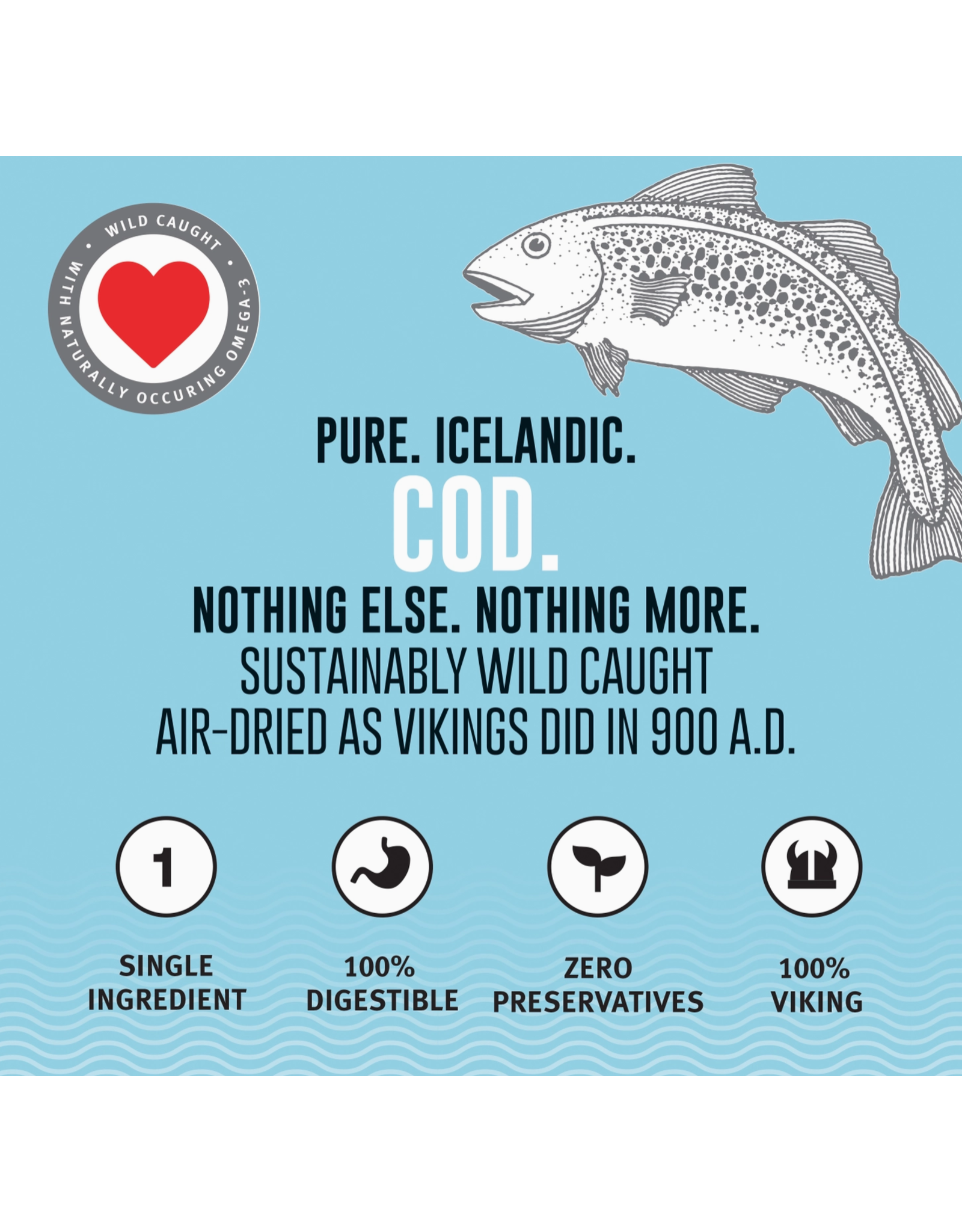 Icelandic+ Icelandic+ Cod Skin Rolls Dog Treats 3.0-oz Bag