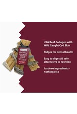 Icelandic+ Icelandic+ Beef Collagen Dental Chews Cod Skin 4" Dog Treat