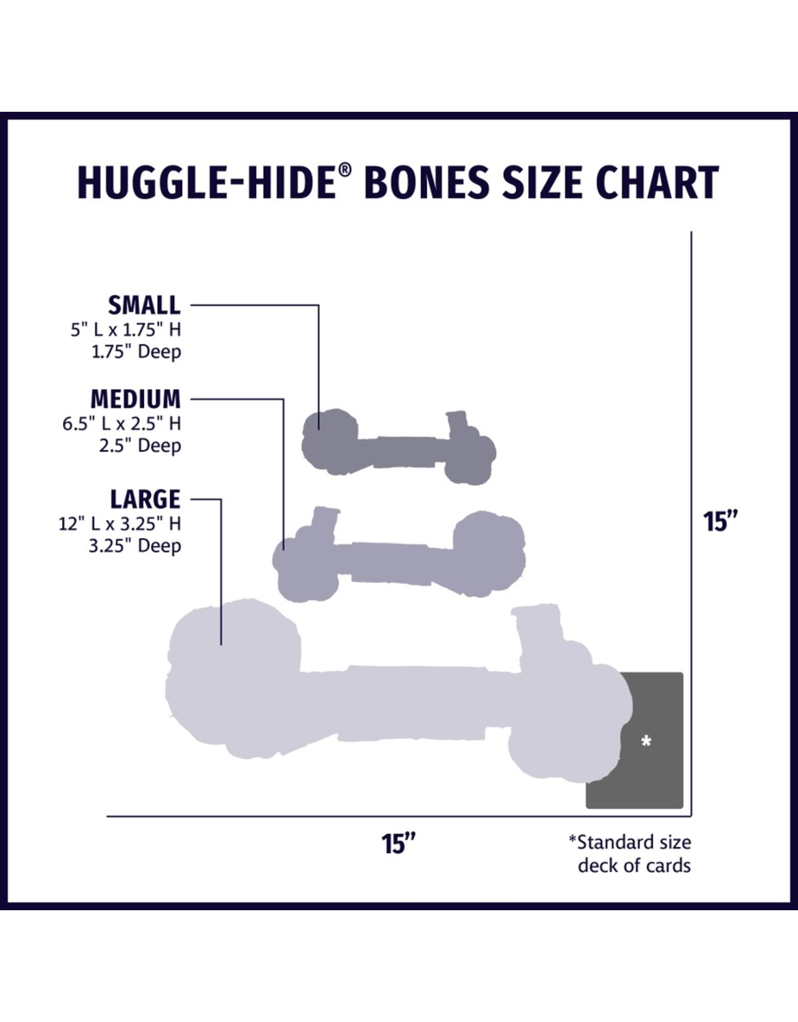 HuggleHounds Huggle-Hide® Natural Leather Knotted Bone Dog