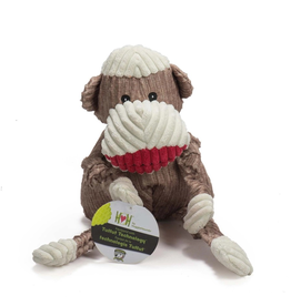 HuggleHounds Stuey Sock Monkey Knottie® Plush Dog Toy