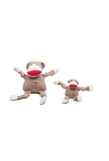 HuggleHounds Stuey Sock Monkey Knottie® Plush Dog Toy