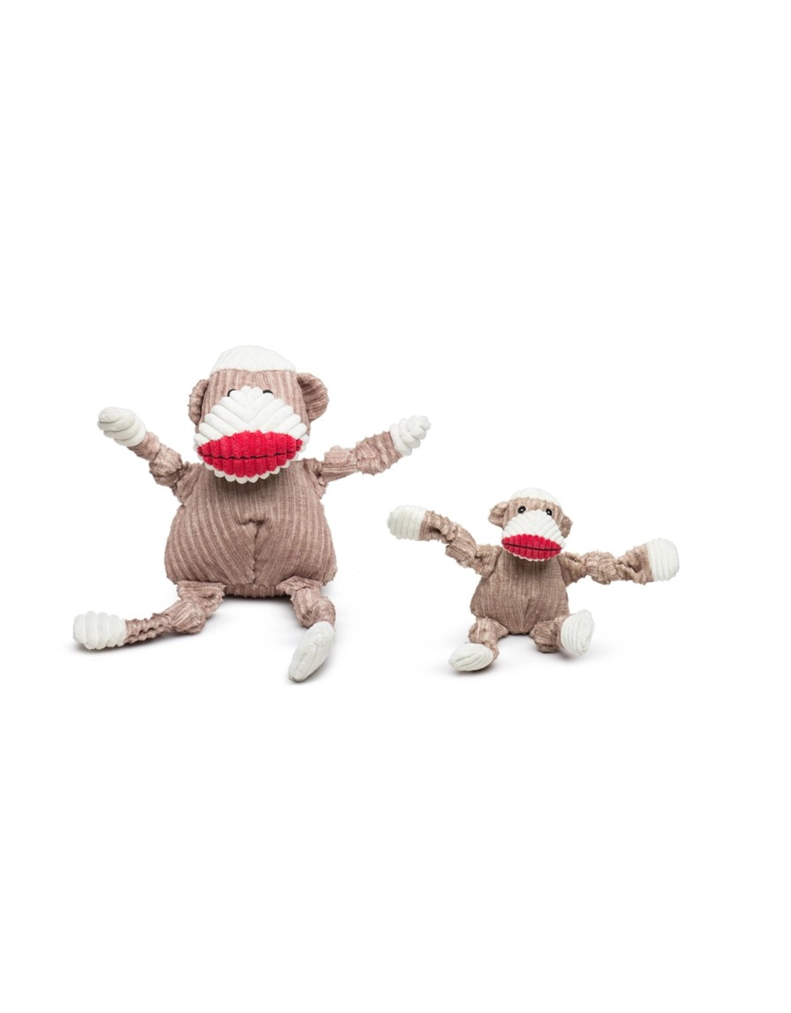 HuggleHounds Stuey Sock Monkey Knottie® Plush Dog Toy