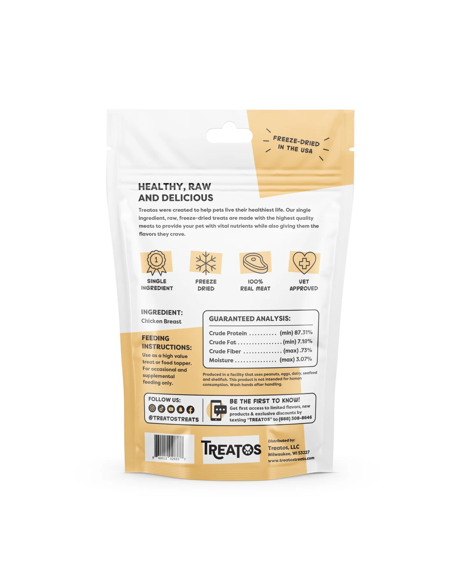Treatos Treatos Freeze Dried Chicken Breast Treats