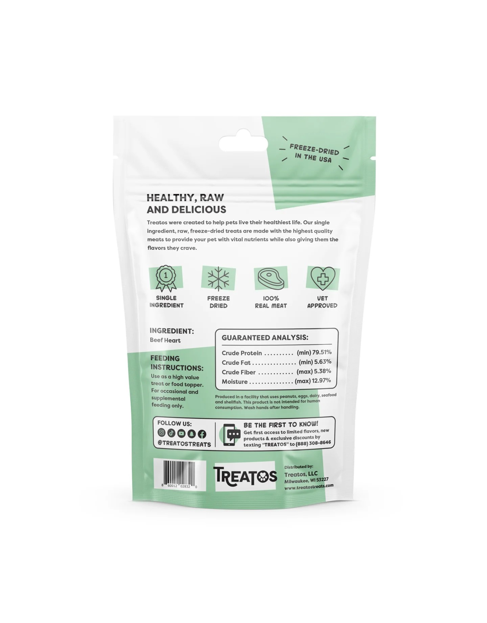 Treatos Treatos Freeze Dried Beef Heart Treats
