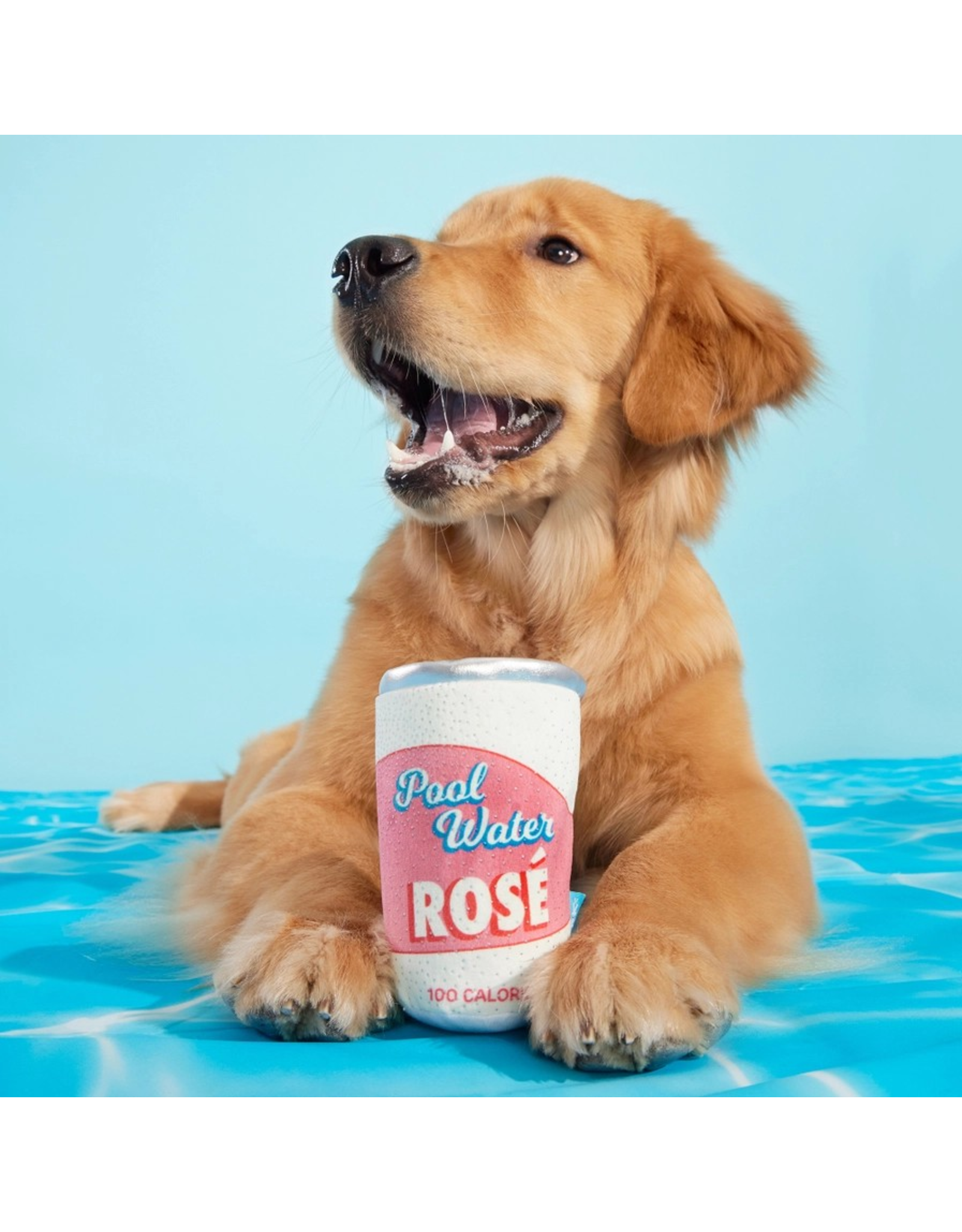 Pet Pallete Bark Pool Water Rosé Plush Dog Toy