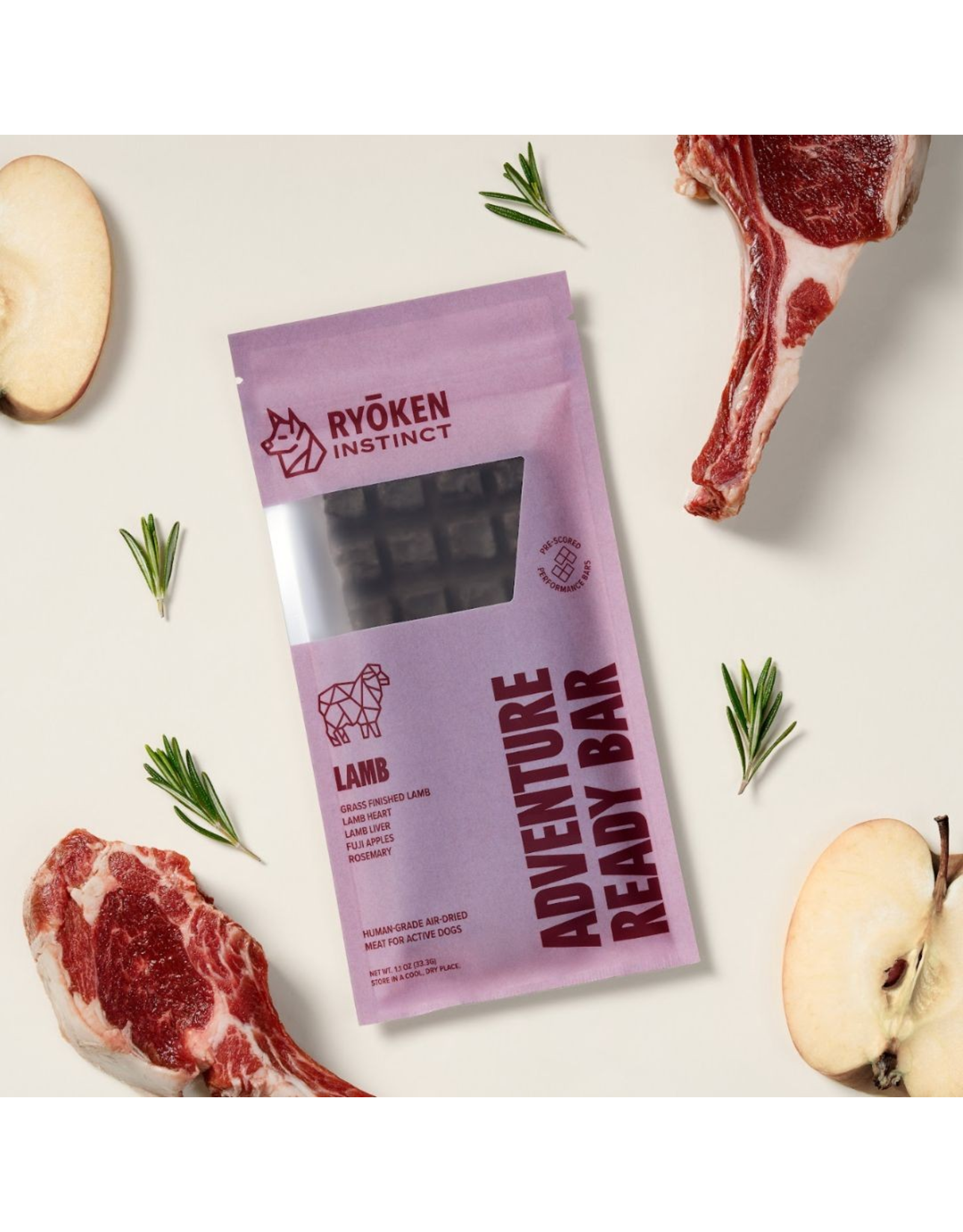 Ryoken Instinct Lamb Treat & Snack Bar - Energy & Recovery