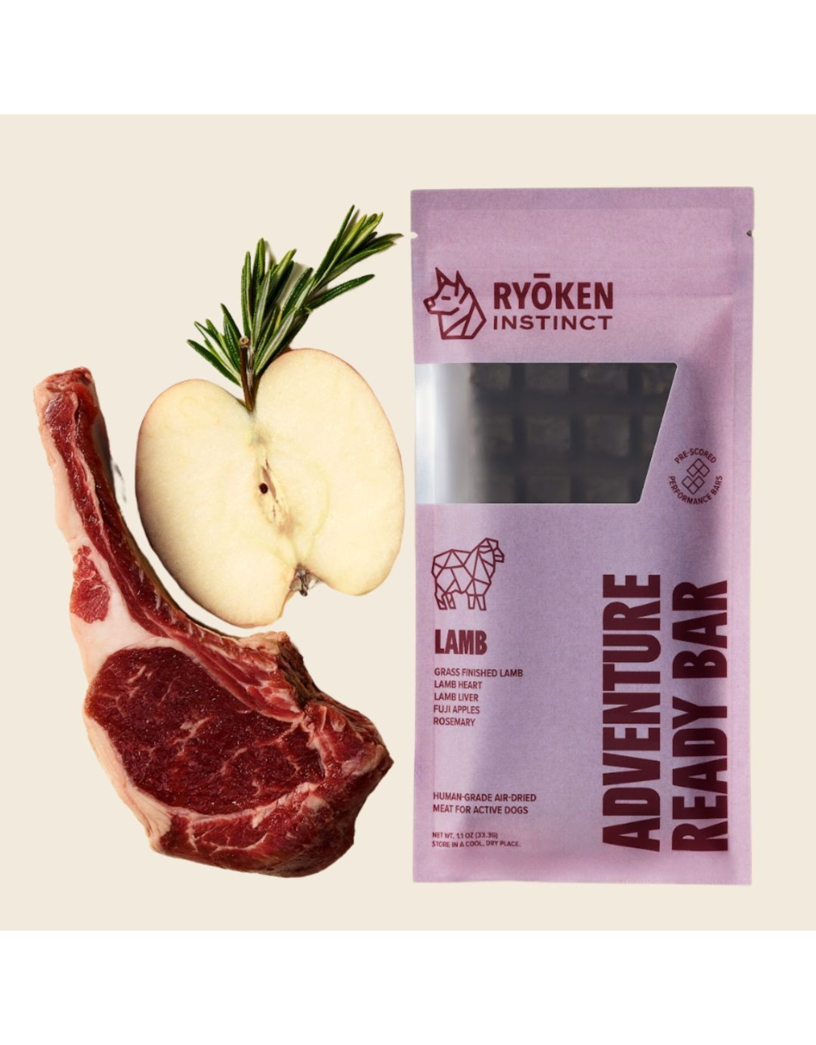 Ryoken Instinct Lamb Treat & Snack Bar - Energy & Recovery