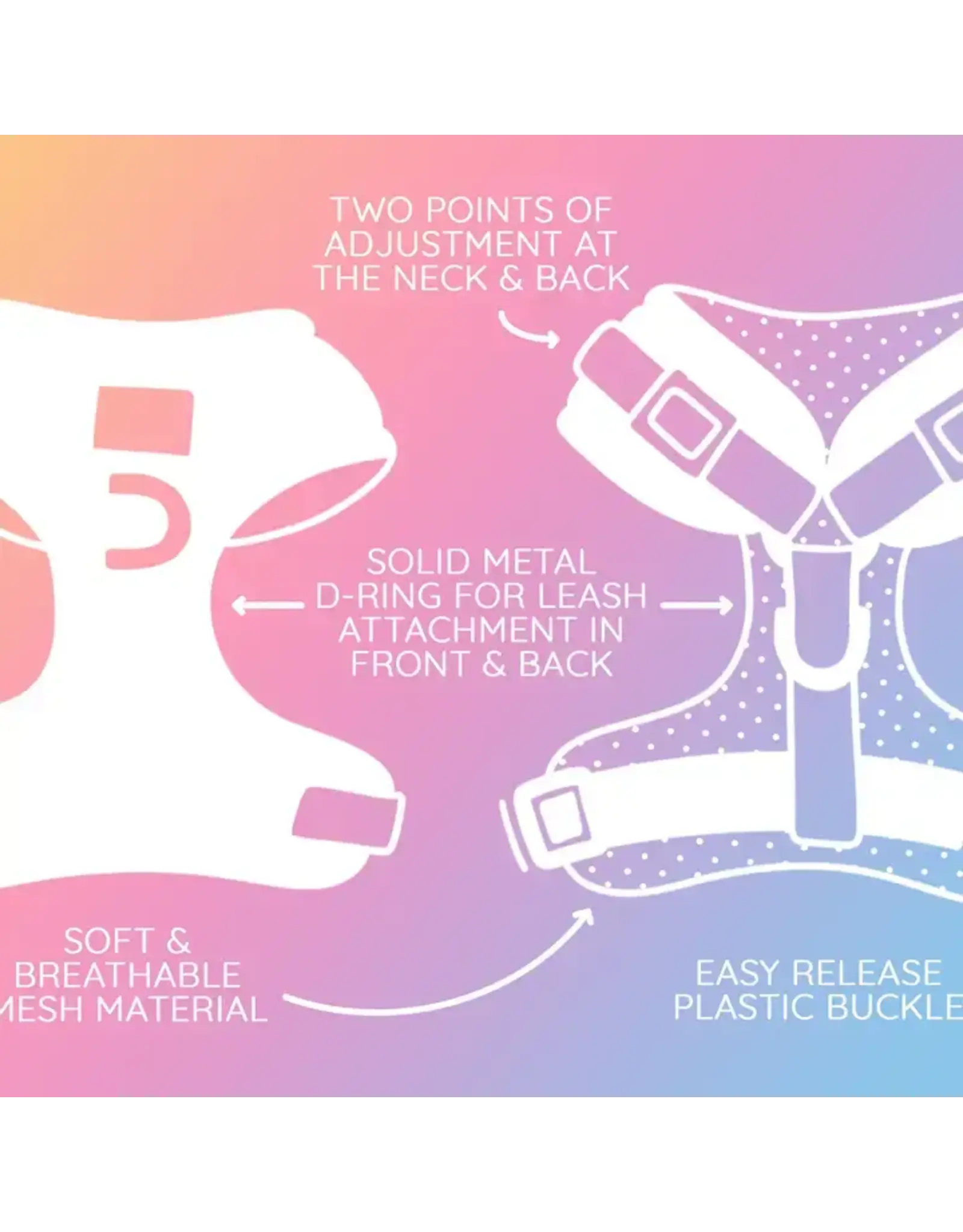 Sassy Woof Adjustable Harness - Teddy