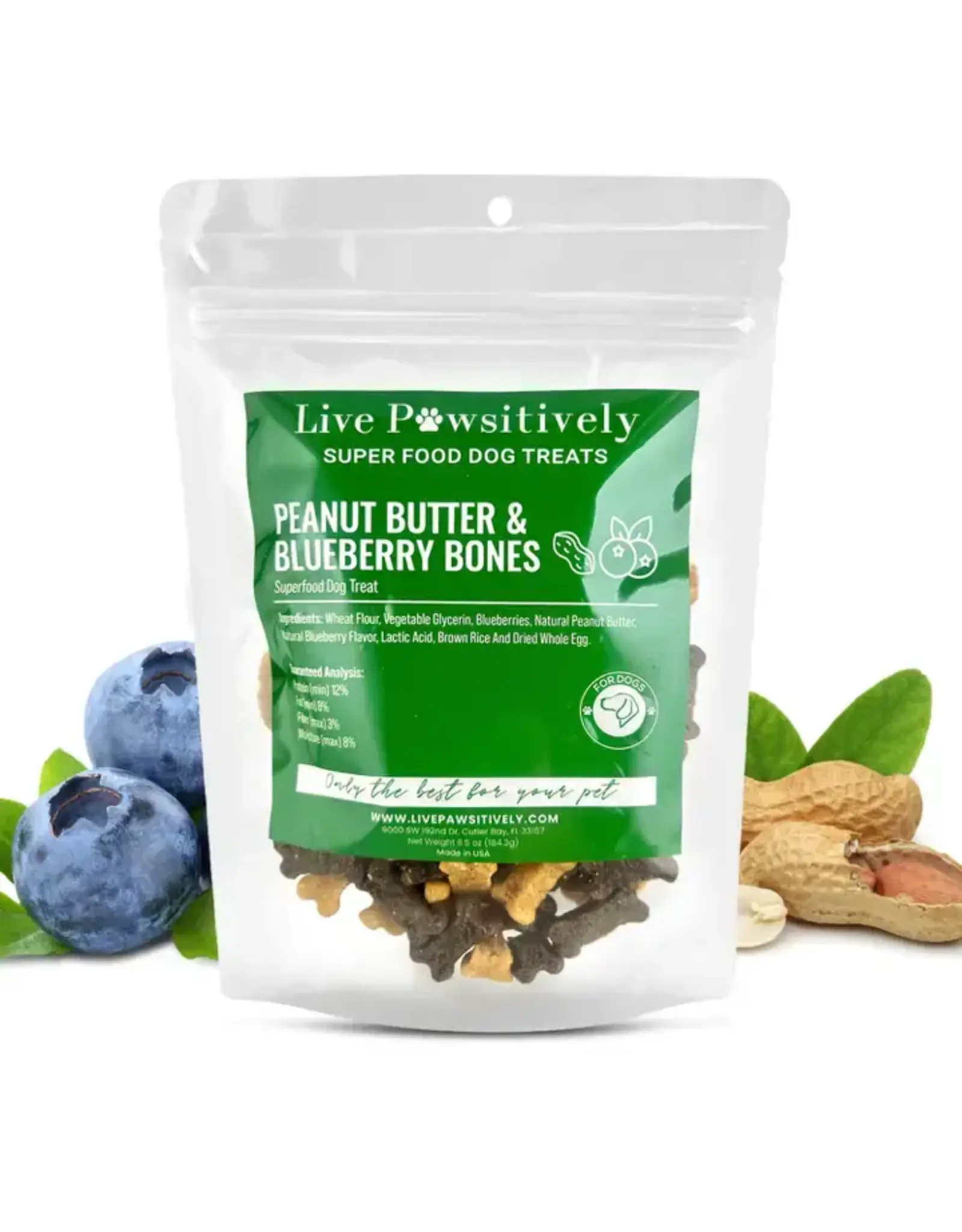 Live Pawsitive Peanut Butter & Blueberry Bones