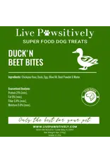 Live Pawsitive Duck ‘N’ Beet Bites 6oz (Superfoods for Dogs)