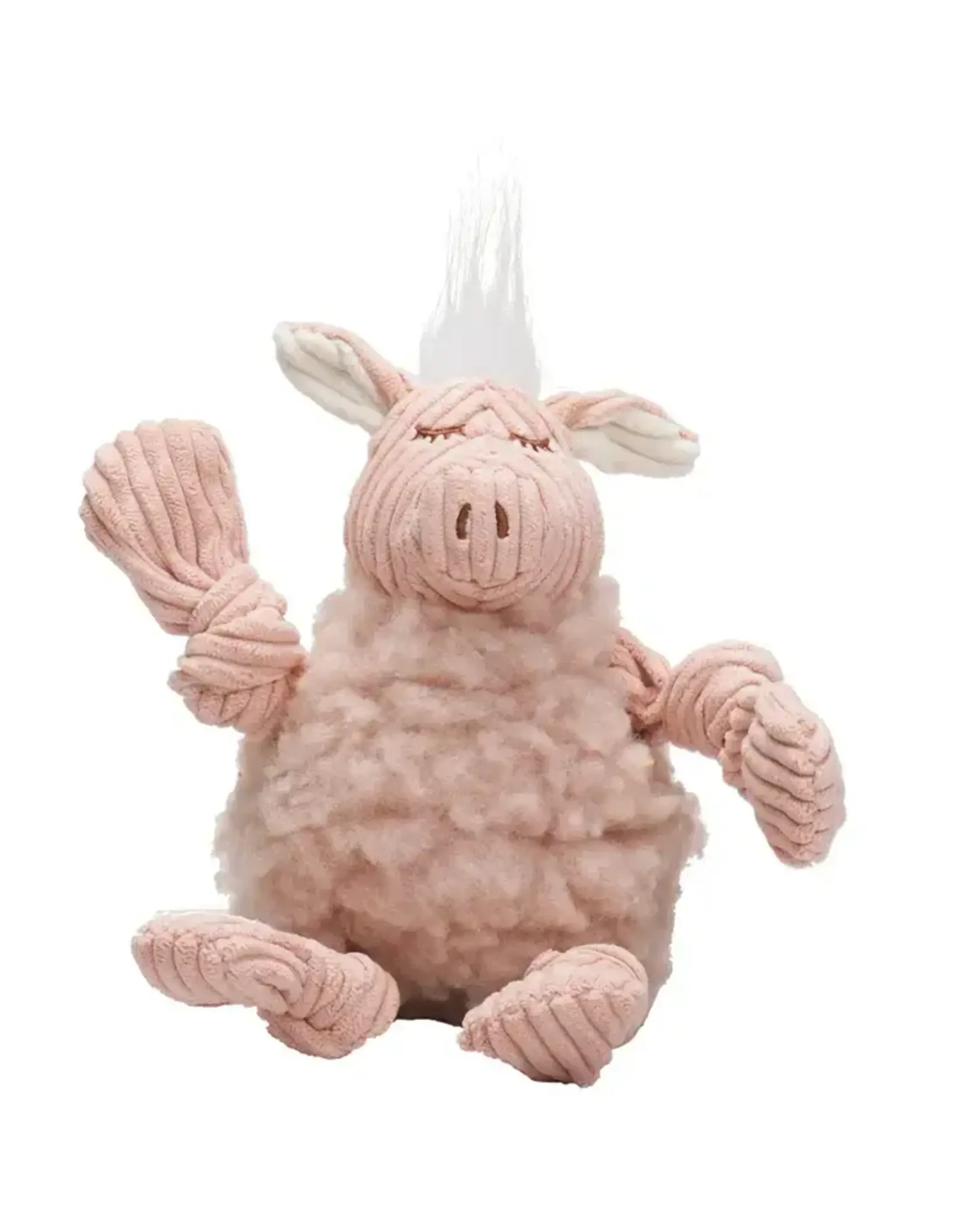 HuggleHounds Penelope Pig Hugglefleece® Flufferknottie™ Plush Dog Toy
