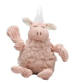 HuggleHounds Penelope Pig Hugglefleece® Flufferknottie™ Plush Dog Toy