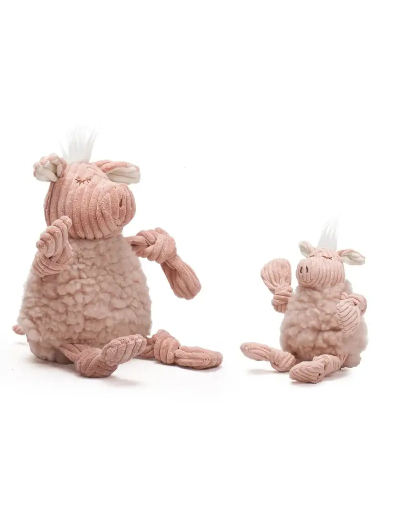 HuggleHounds Penelope Pig Hugglefleece® Flufferknottie™ Plush Dog Toy