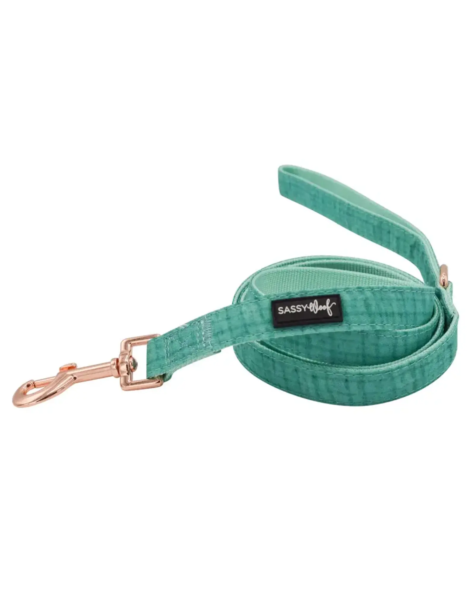 Sassy Woof 'Wag Your Teal' Fabric Leash