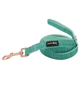 Sassy Woof 'Wag Your Teal' Fabric Leash Sassy Woof 'Wag Your Teal' Fabric Leash