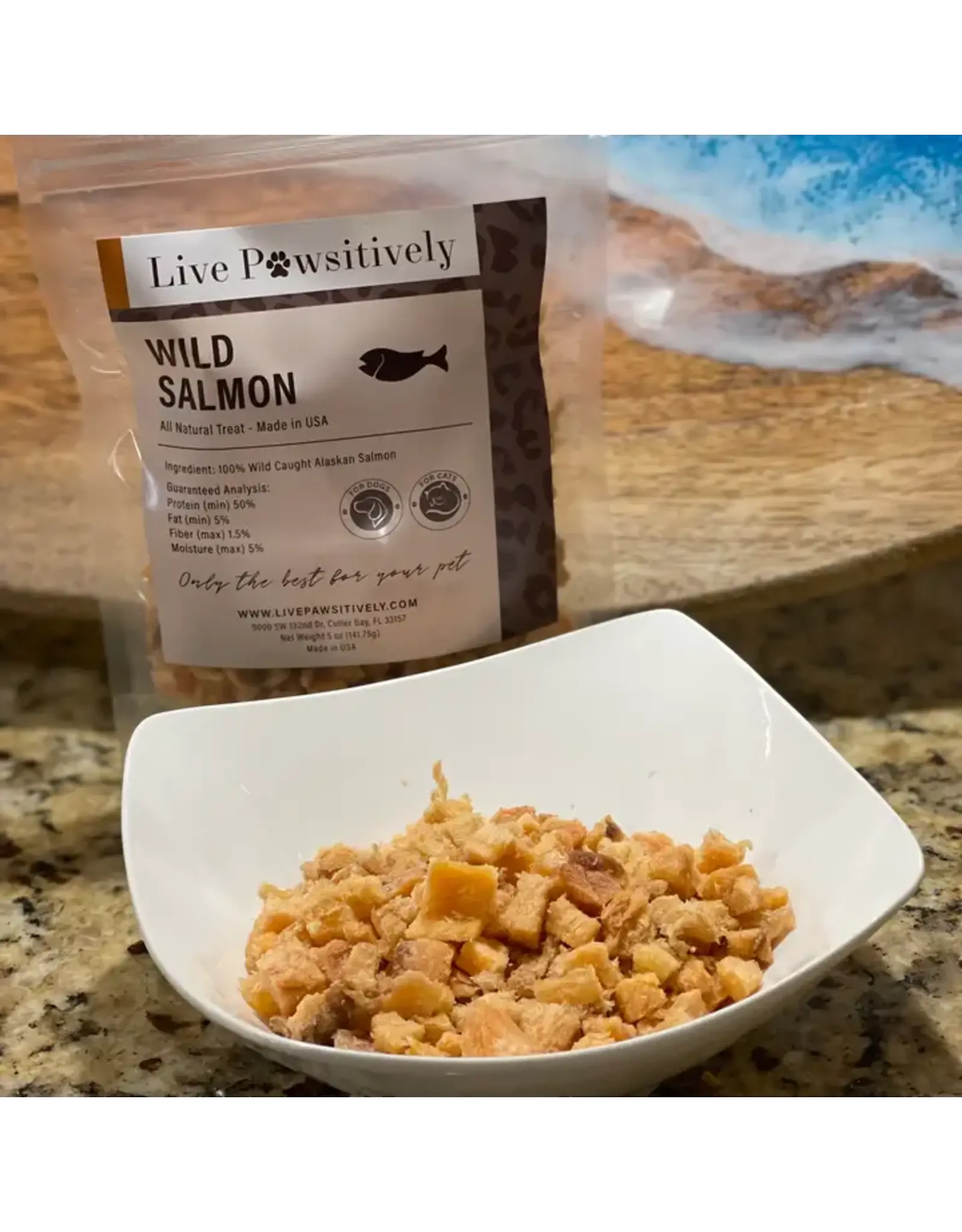 Live Pawsitive Wild Salmon ,  Dried treat for Dogs