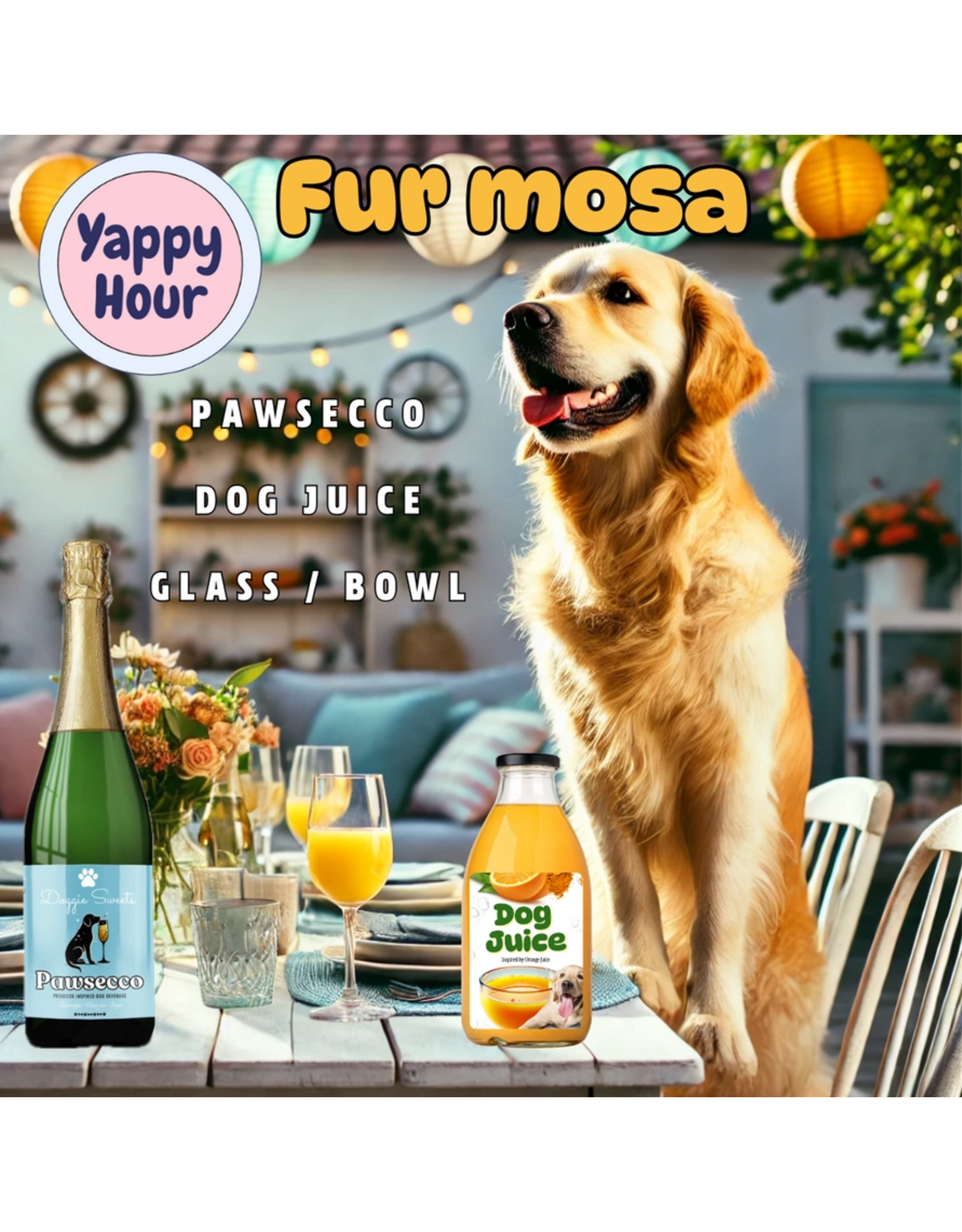 Yappy Hour Mimosa Kit For Dogs | Electrolyte-Mango
