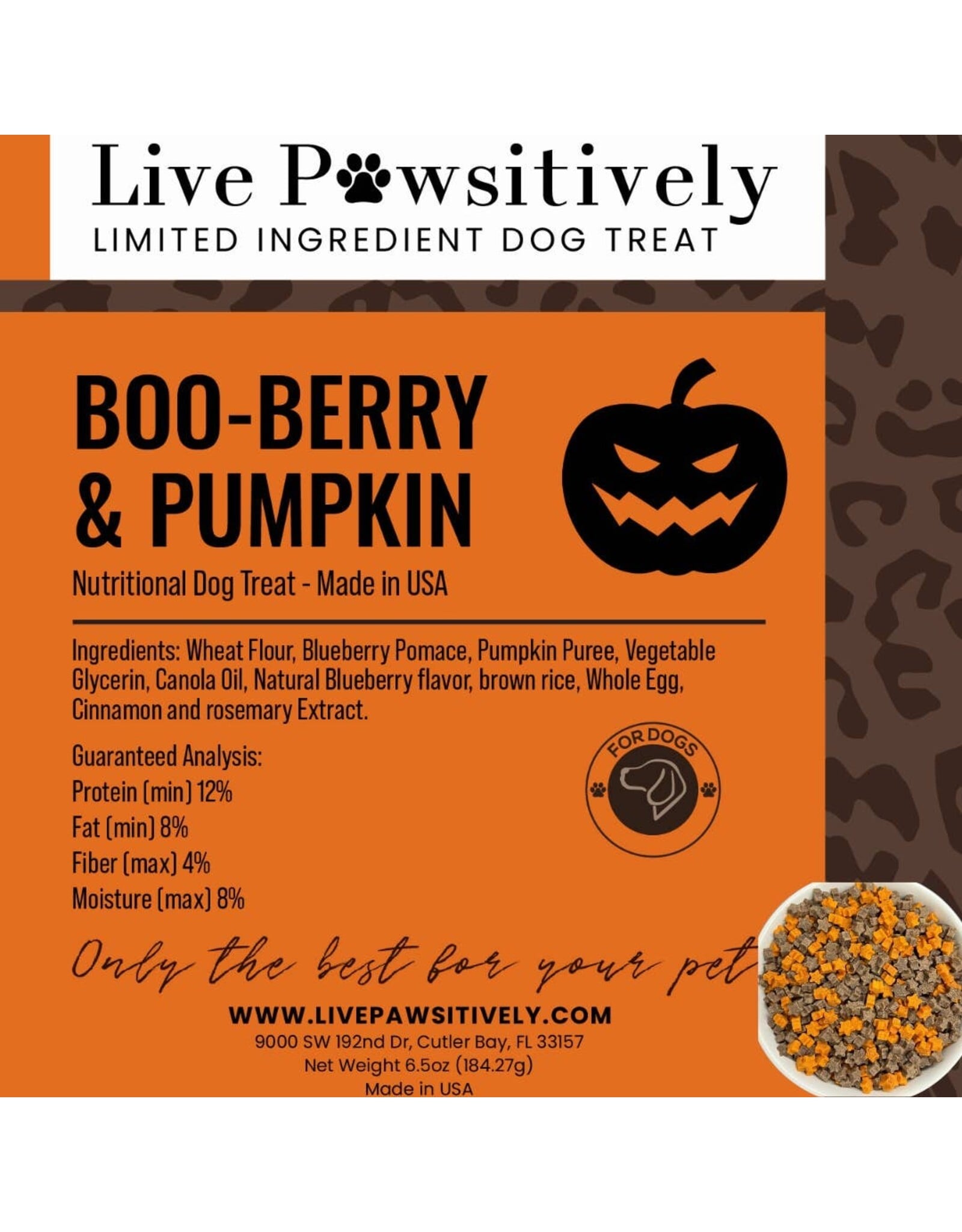 Live Pawsitive Boo-Berry & Pumpkin Dog Treats