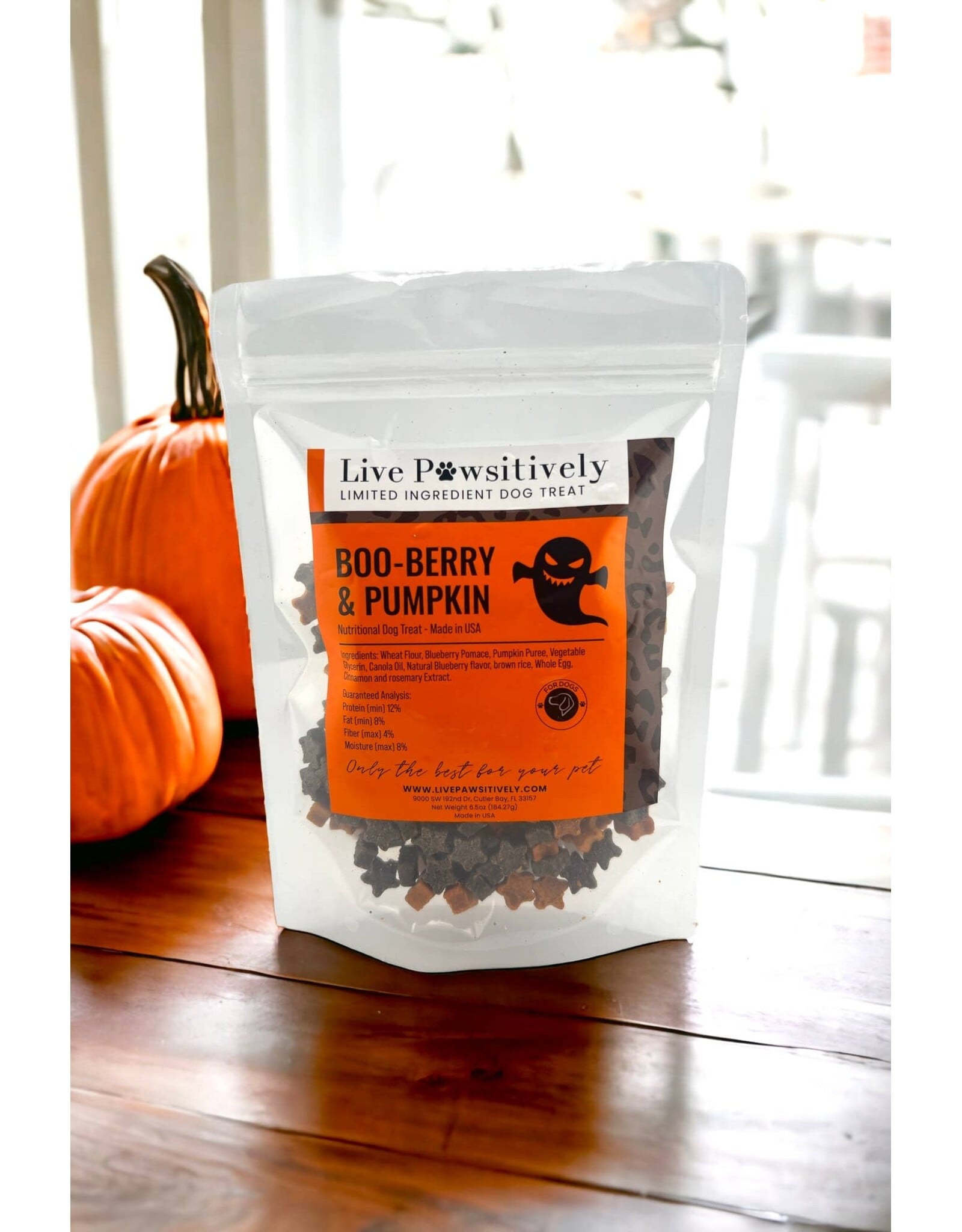Live Pawsitive Boo-Berry & Pumpkin Dog Treats