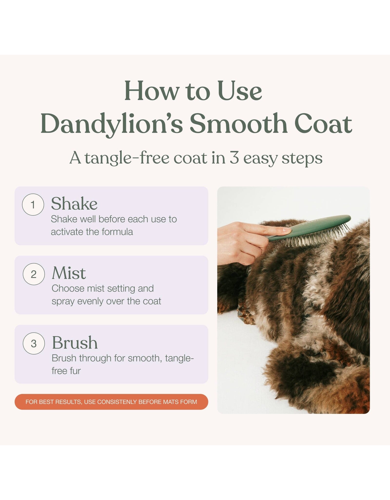 Dandylion Dandylion Smooth Coat Detangling & Conditioning Spray 8.4oz