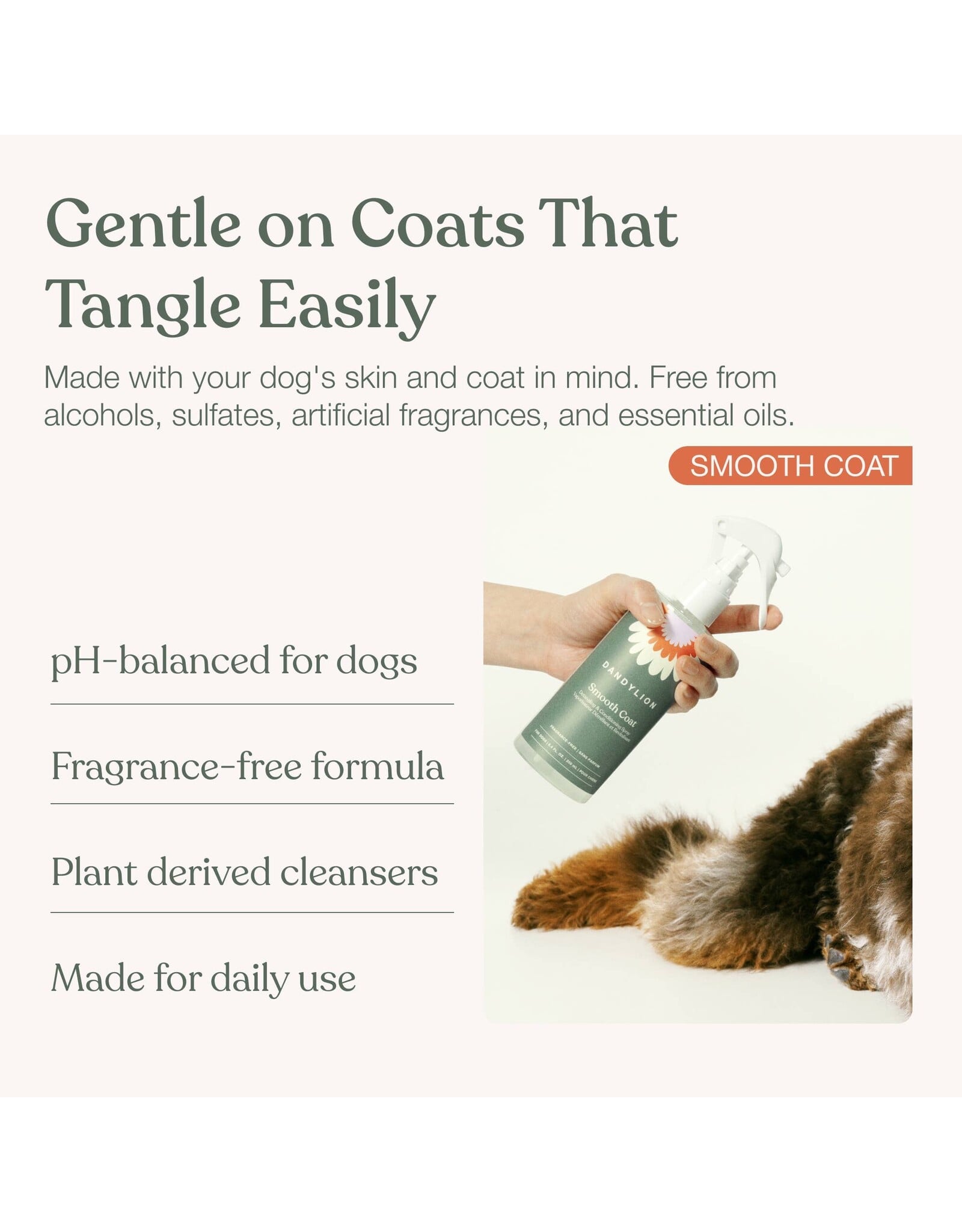 Dandylion Dandylion Smooth Coat Detangling & Conditioning Spray 8.4oz