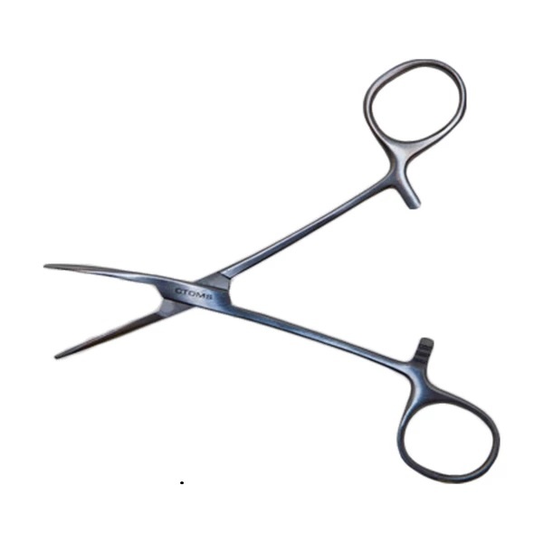 CTOMS Forceps, Kelly, w/CTOMS logo, Brushed Silver