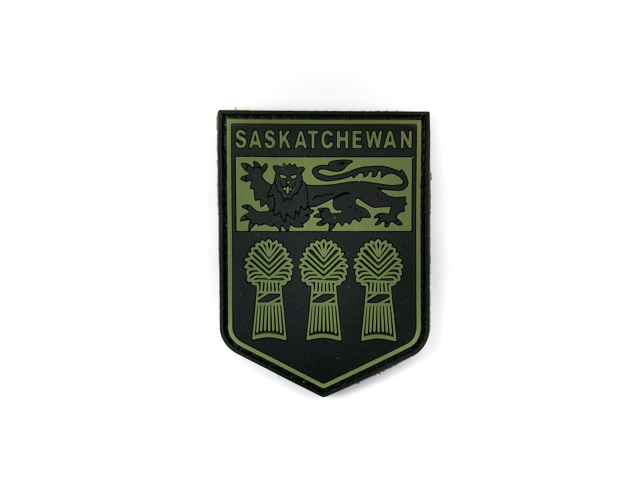 Tactical Innovations Canada PVC Patch - Saskatchewan  Shield- Black/OD